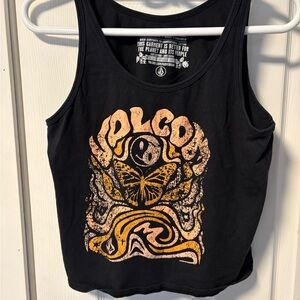 Volcom Black Tee with White Text